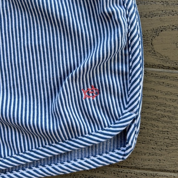 NWT: Southern Tide: Women's Blue Stripe Lounge Shorts: Size XL - Picture 2 of 8